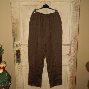 FLAX 100% Linen Casual Pull On Pants Size S Summer Spring